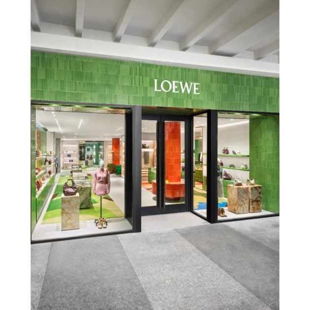 Loewe storefront facade at bal harbour shops