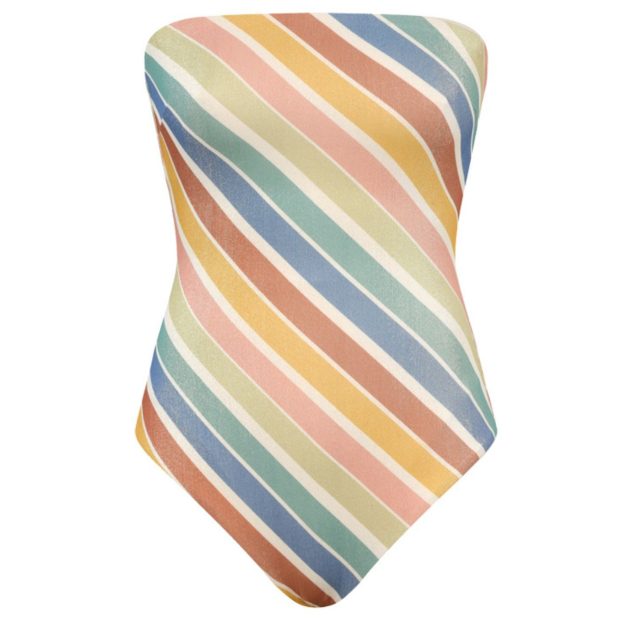 Zimmerman multi-color striped once piece bathing suit