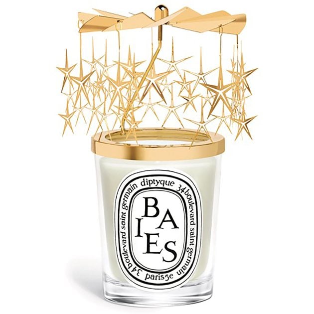 Diptyque Baies Candle with Gold carousel on top