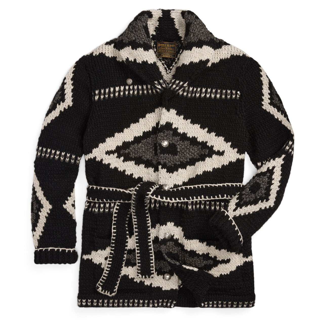 Ralph Lauren cardigan with black and cream print