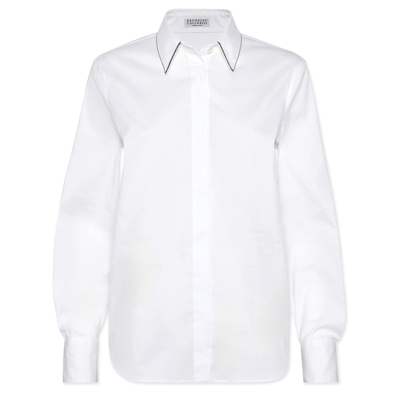 Brunello Cucinelli white button-down shirt