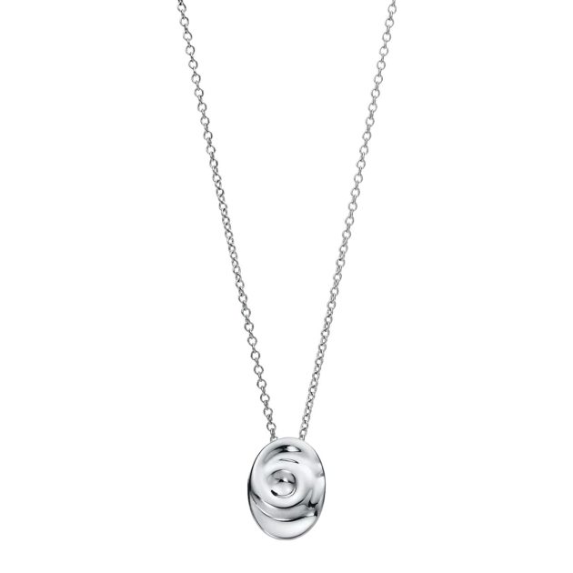 Elsa Peretti for Tiffany & Co. silver chain with silver round pendant