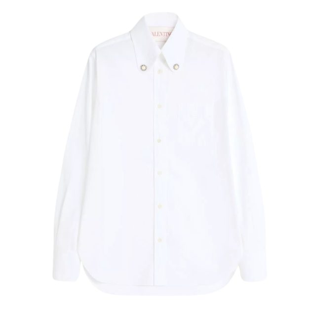 Valentino white button down shirt