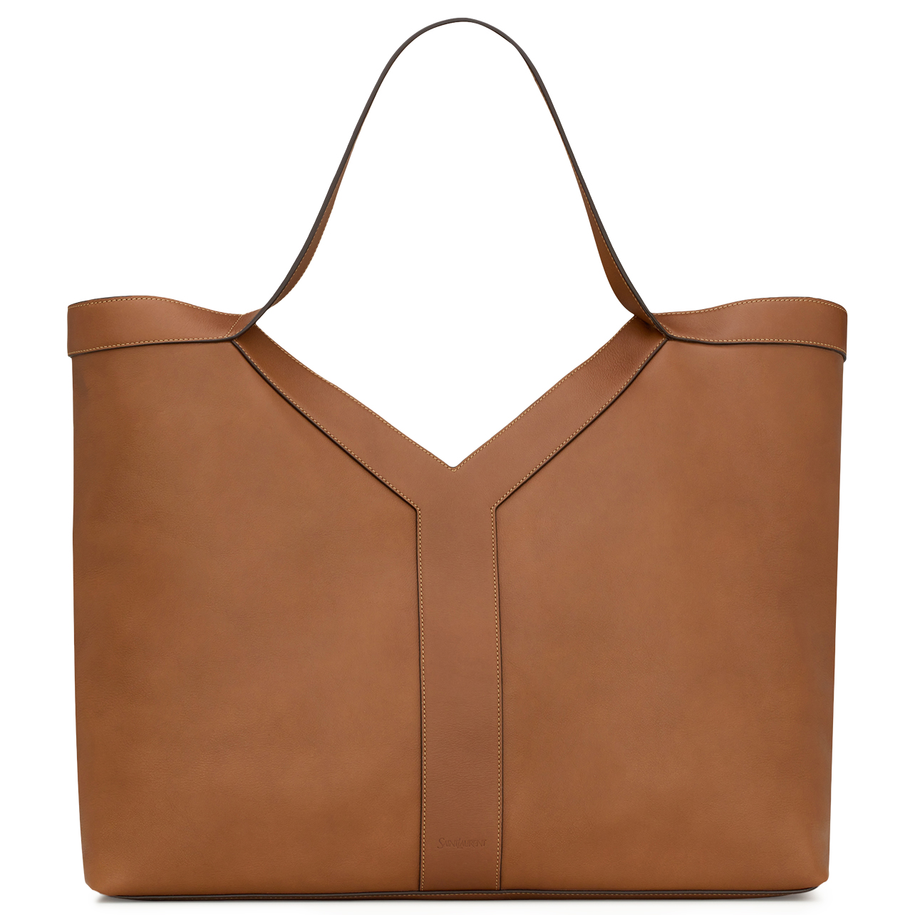 Saint Laurent tan leather tote bag