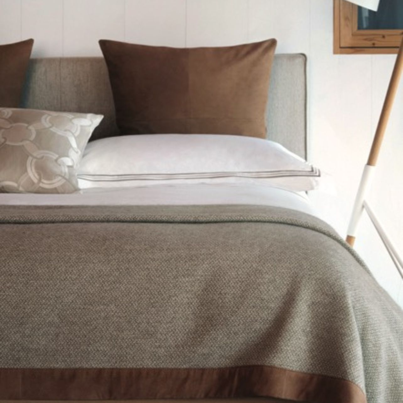 Frette bedding on a bed