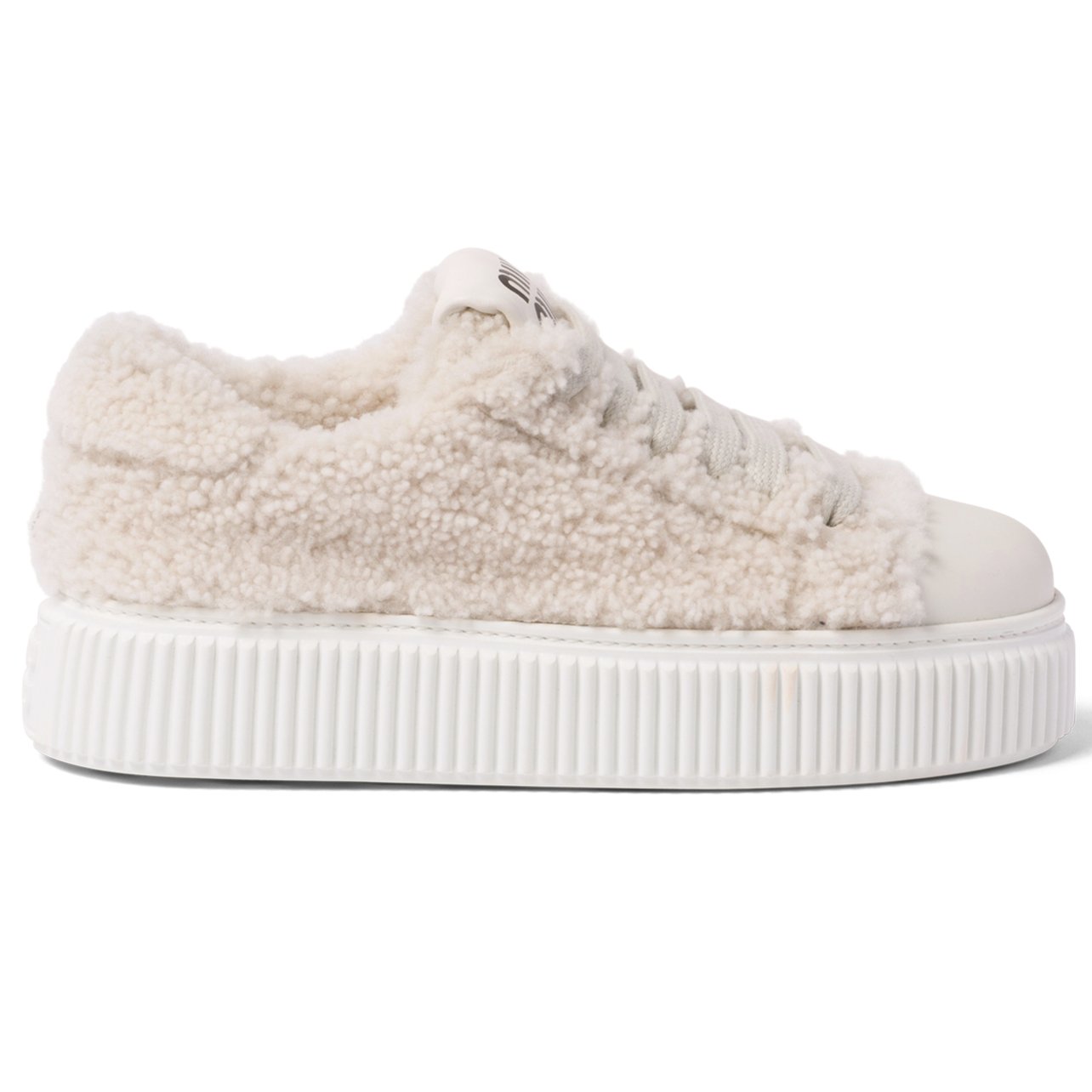 Miu Miu shearling cream sneaker