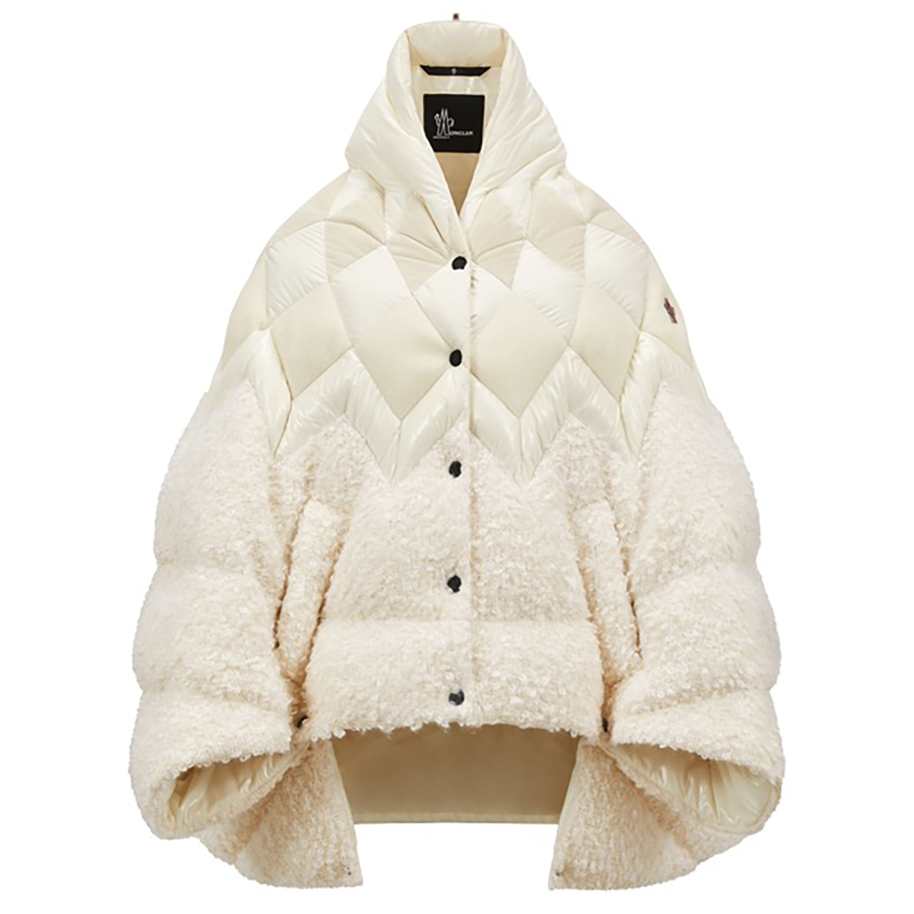 Moncler White puffer cape