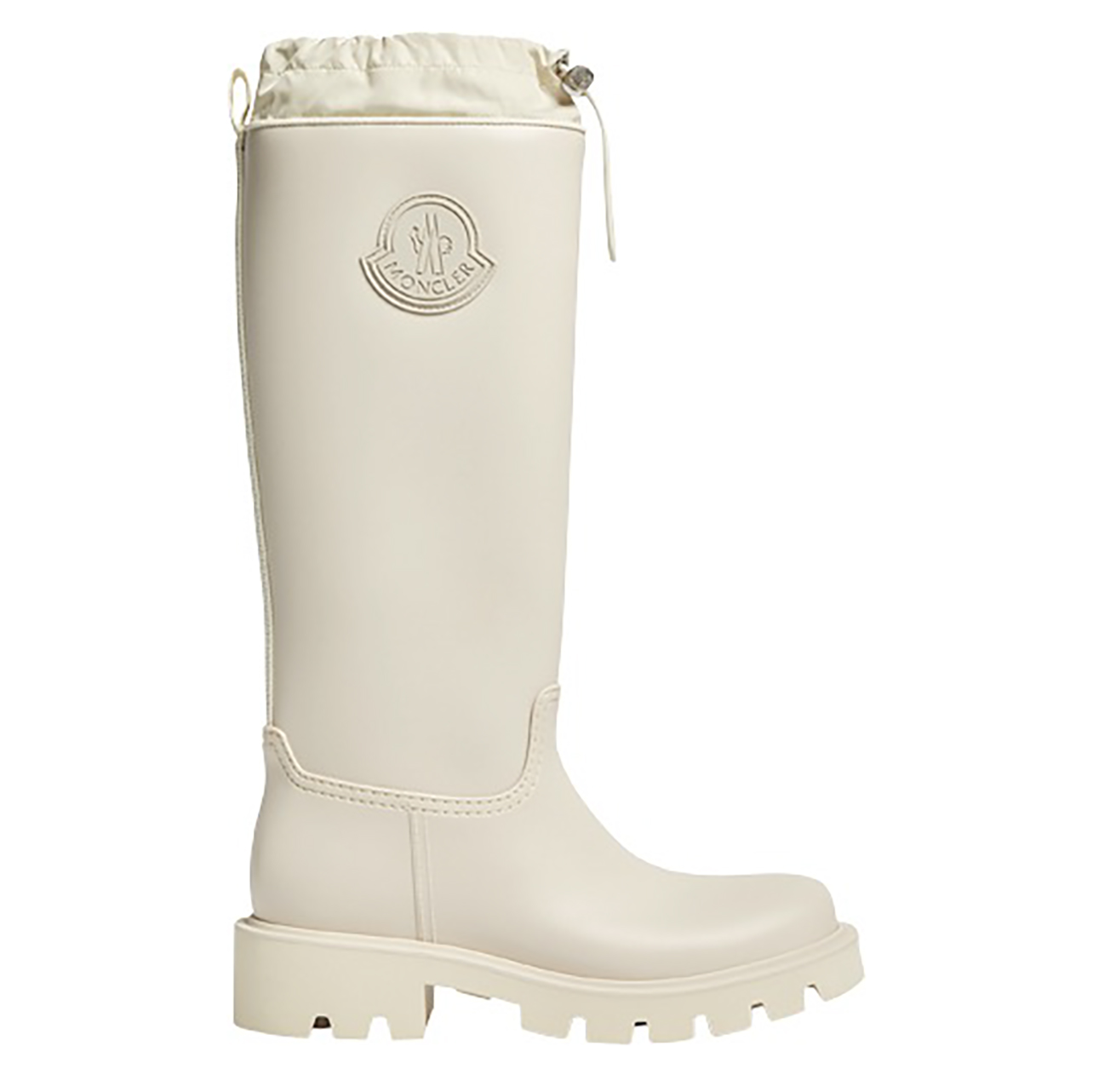 Moncler tall white rain boots