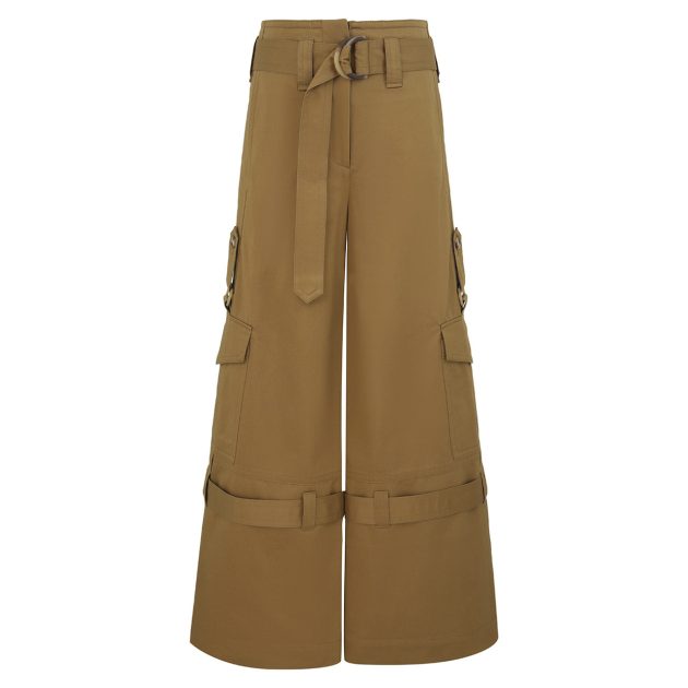 Zimmermann belted cargo pant in khaki