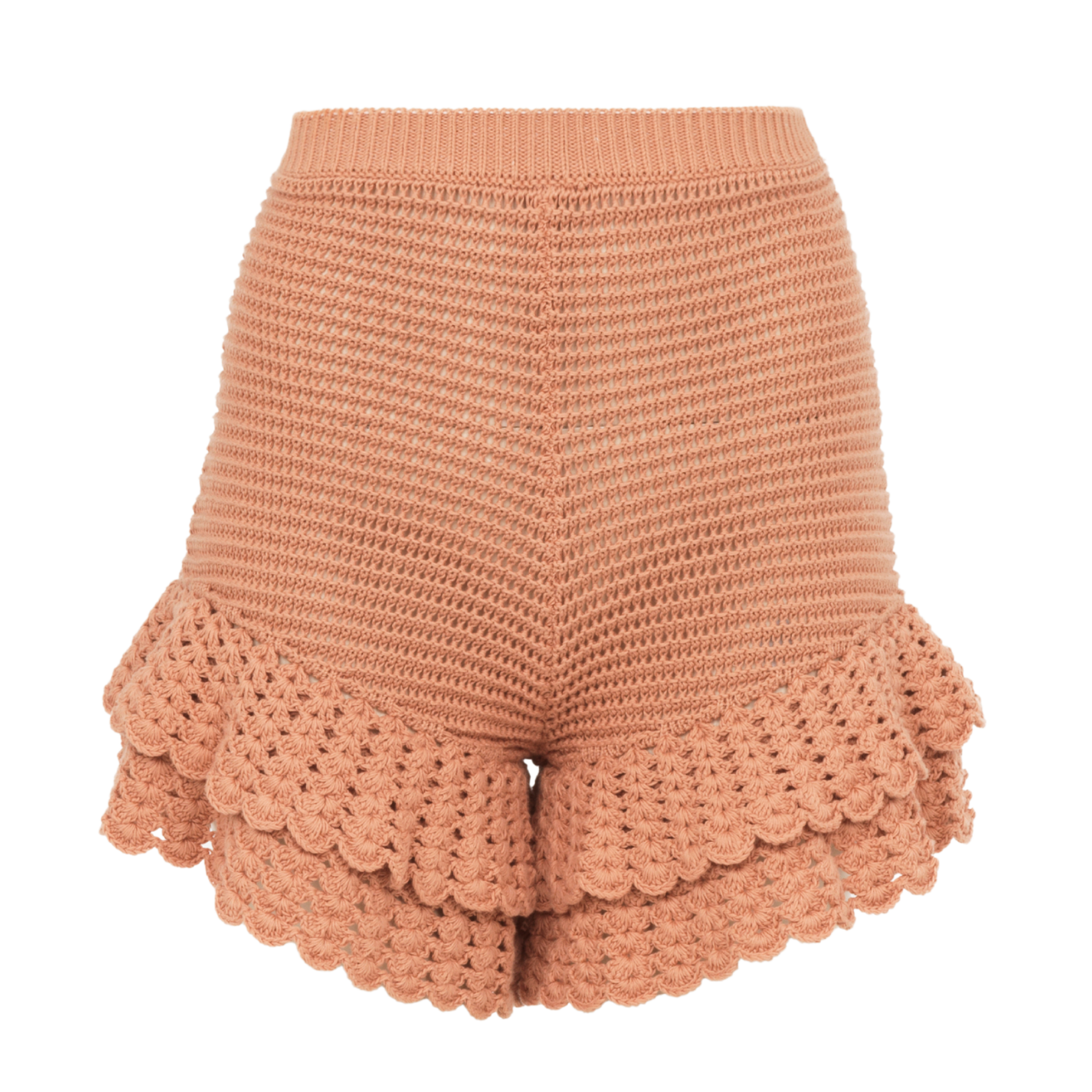 Chloe pink knit shorts